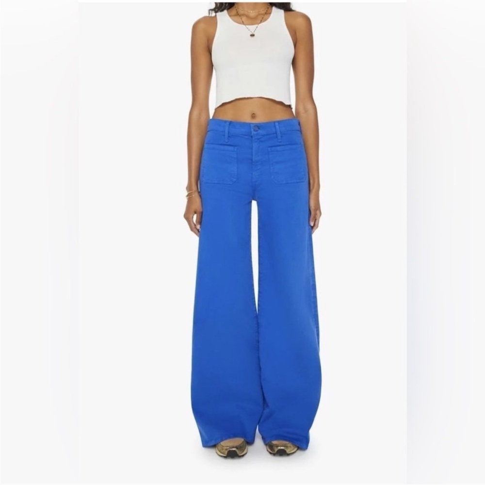 Mother patch pocket snorkel blue Wide-Leg Jeans - NWT